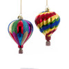 Noble Gems™ Hot Air Balloon Glass Ornaments, 2 Assorted