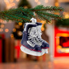 Noble Gems™ Ice Hockey Skates Glass Ornament