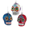 Noble Gems™ Sugar Skull Glass Ornaments, 3 Assorted
