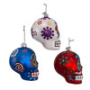 Noble Gems™ Sugar Skull Glass Ornaments, 3 Assorted