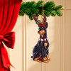 Noble Gems Doberman With Antlers Glass Ornament