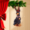 Noble Gems Doberman With Antlers Glass Ornament