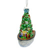 Noble Gems™ Boat With Christmas Tree Glass Ornament