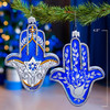 Noble Gems™ Glass Hanukkah Hamsa Hand Ornament