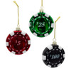 Noble Gems™ Glass Casino Chips Ornaments, 3-Piece Set