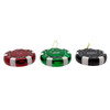 Noble Gems™ Glass Casino Chips Ornaments, 3-Piece Set