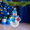 Noble Gems™ Glass Hanukkah Snowman Ornament
