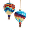 Noble Gems™ Glass Hot Air Balloon Ornaments, 2 Assorted