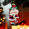 Mr. & Mrs. Santa Under Mistletoe Ornament