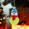 Noble Gems™ Glass Pickleball Snowman Ornament