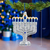 Noble Gems™ Glass New Hanukkah Menorah Ornament
