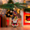 Noble Gems™ Glass Santa With Stack Of Fruit Ornament