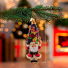 Noble Gems™ Glass Santa With Stack Of Fruit Ornament