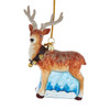 Noble Gems™ Glass Deer With Bell Harness Ornament