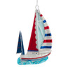 Noble Gems™ Glass Red, White & Blue Sailboat Ornament