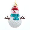 Noble Gems™ Glass Golf Snowman With Twig Arms Ornament