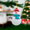 Noble Gems Glass Golf Snowman With Twig Arms Ornament