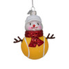Noble Gems™ Glass Tennis Snowman With Twig Arms Ornament