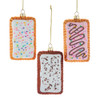 Noble Gems™ Glass Toaster Pastry Ornaments, 3 Assorted
