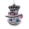 Noble Gems™ Glass Cheshire Cat Head Ornament