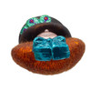Noble Gems™ Glass Hatter Head Ornament