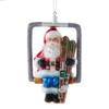 Noble Gems™ Glass Santa Ski Lift Ornament