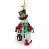 Noble Gems™ Glass Snowman With Cardinals & Lantern Ornament