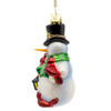 Noble Gems™ Glass Snowman With Cardinals & Lantern Ornament
