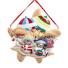 Snowman Beach Family Of 4 Ornament For Personalization