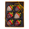 Noble Gems™ Glass Chocolate Strawberry Ornaments, 6-Piece Box