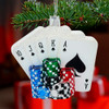 Noble Gems™ Glass Poker Cards & Chips Ornament