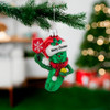 Noble Gems™ Glass Pickleball Pickle With Santa Ornament