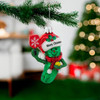 Noble Gems™ Glass Pickleball Pickle With Santa Ornament