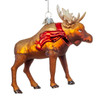 Noble Gems™ Glass Moose With Scarf Ornament