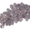 9' Pre-Lit Clear Incandescent Silver Point Pine Garland