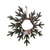 18“ Pre-Lit Battery-Operated Warm White LED Flocked Pine Wreath