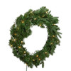 24" Pre-Lit Clear Incandescent Jackson Pine Wreath