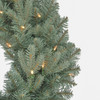 18" Battery-Operated Pre-Lit Warm White Cluster LED Blue Spruce Wreath