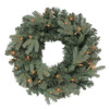 24“ Battery-Operated Pre-Lit Clear Incandescent Blue Spruce Wreath