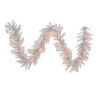 9' Pre-Lit Clear Incandescent Crystal White Garland