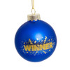 Powerball® 80MM Glass Blue and Gold Ornament