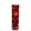 60MM Shatterproof Red Ball Ornaments, 50-Piece Tube