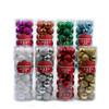 50MM Miniature Shatterproof Shiny and Glitter Ball Ornaments, 32 Piece Box