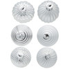 40MM Gold, Silver & Red Textured Ball Ornaments, 24-Piece Box, 3 Assorted Colors
