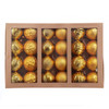 60MM Shatterproof Red, Silver & Gold Texturized Ball Ornaments, 24-Piece Box, 3 Assorted Boxes