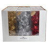 Gold, Red and Silver Poinsettia Clips, 3 Pieces