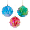 100MM Transparent Iridescent Triangle Ball Ornaments, 3 Assorted