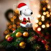 9" Un-Lit Peanuts© Santa Snoopy Tree Topper
