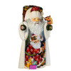 11.5" Hand Carved Wooden Santa With Backpack