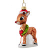 Rudolph The Red Nose Reindeer® With Wreath Glass Ornament